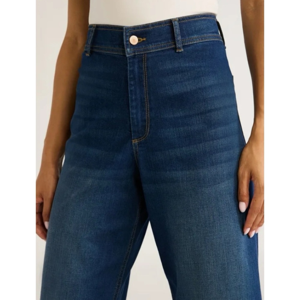 🆕 NWT Sofia Vergara Women’s Margot Blue Wide Leg High Rise Ankle Jeans 12 New! - Picture 5 of 7